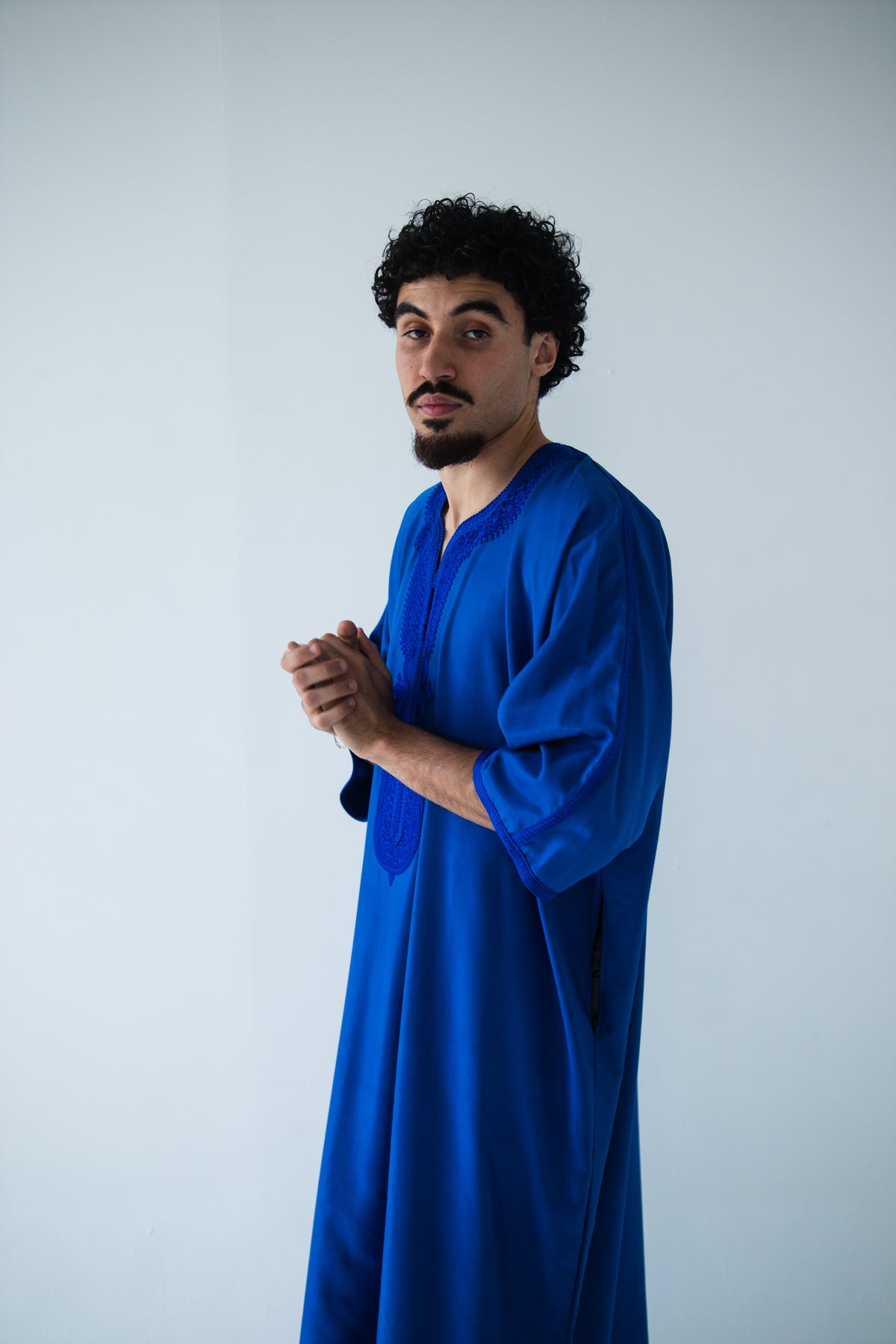 Premium Blue Moroccan Thobe
