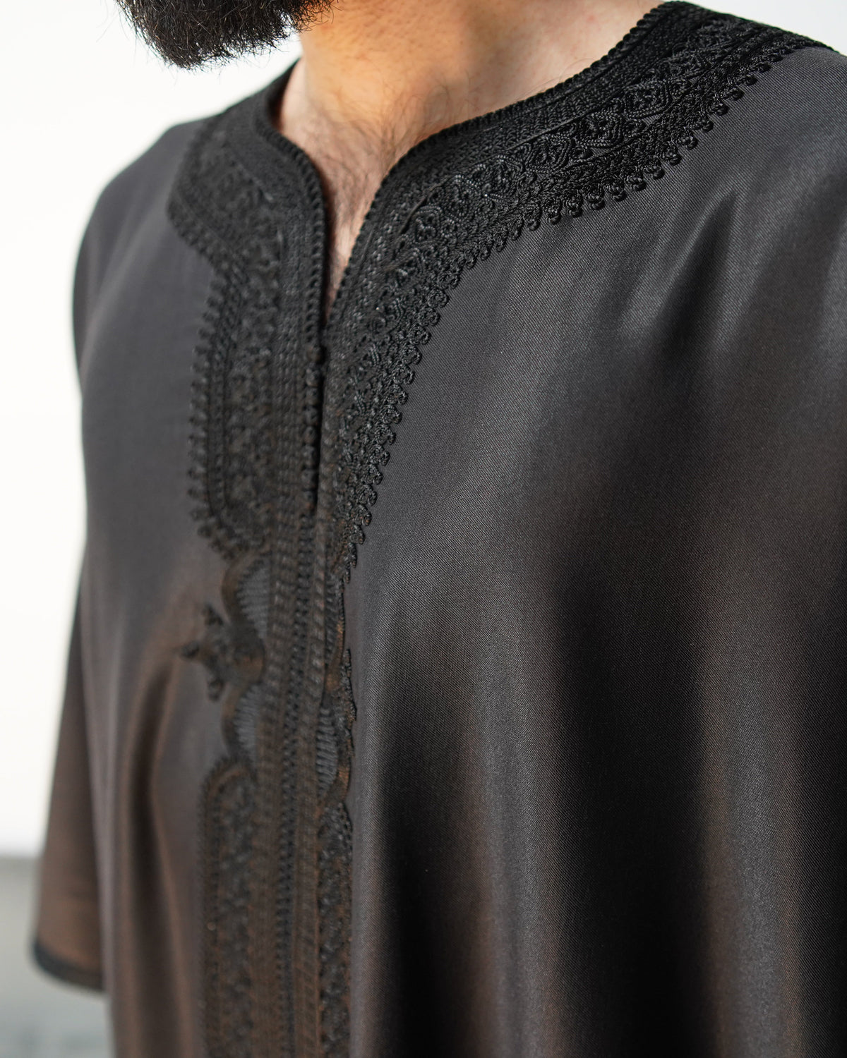 Premium Black Moroccan Thobe